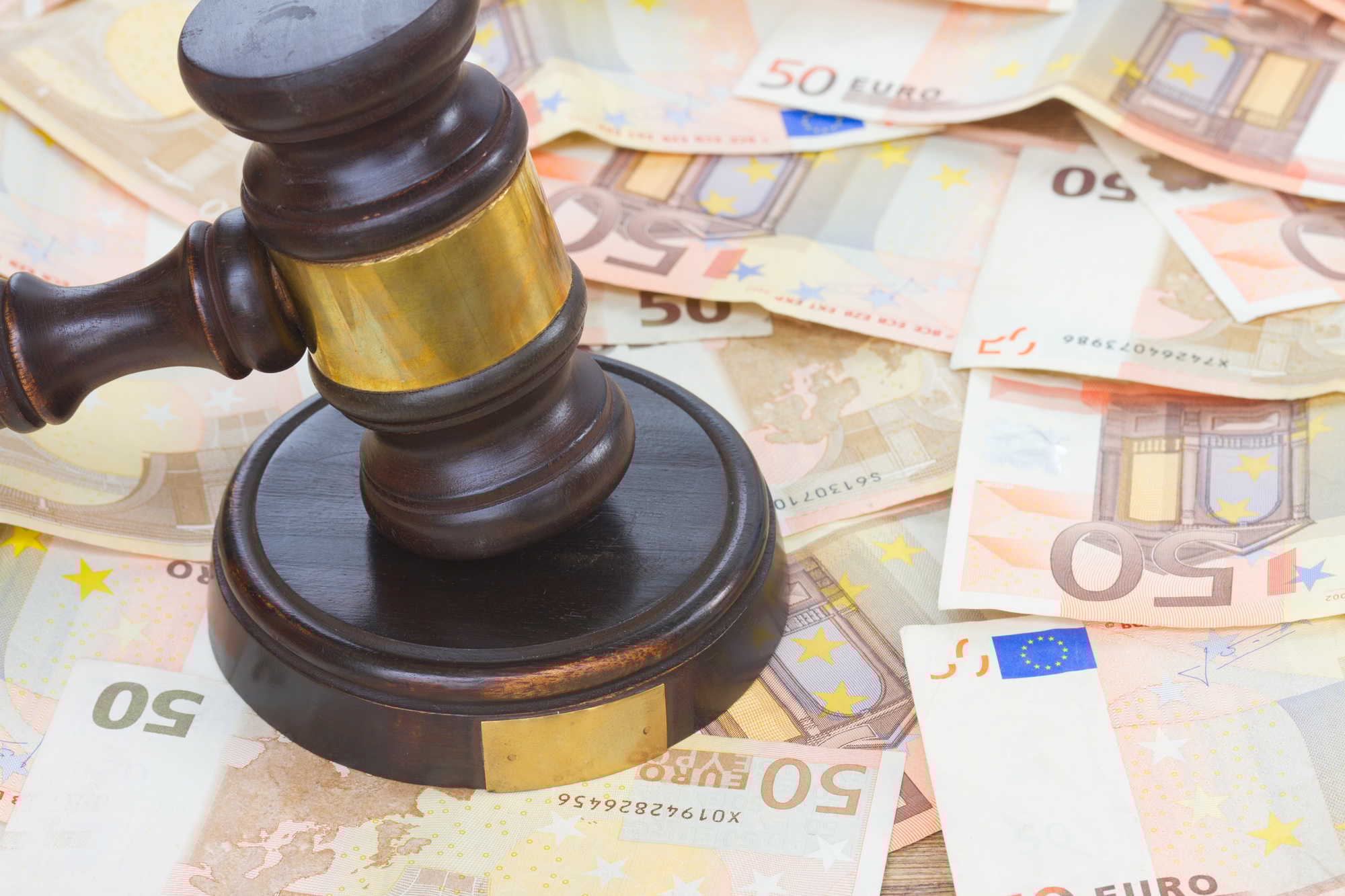 Law Gavel and Euro Money